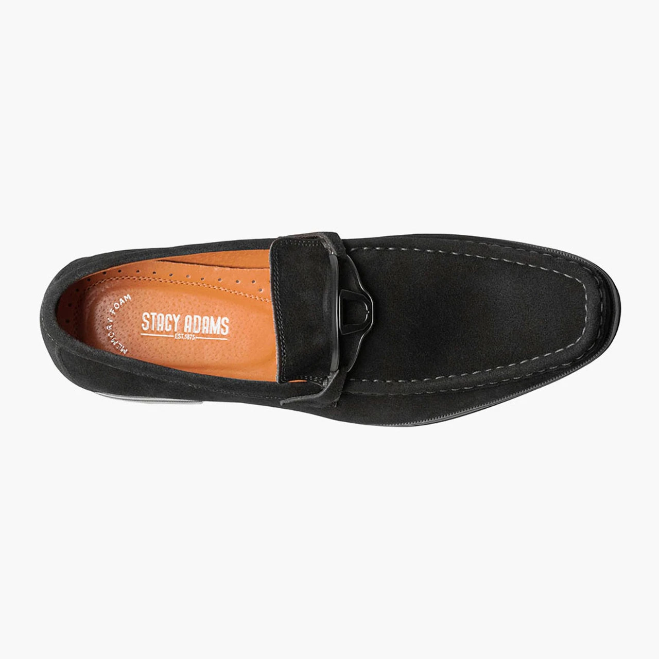 Stacy Adams Men's Palladian Moc Toe Slip-On - Black Suede - Image 6