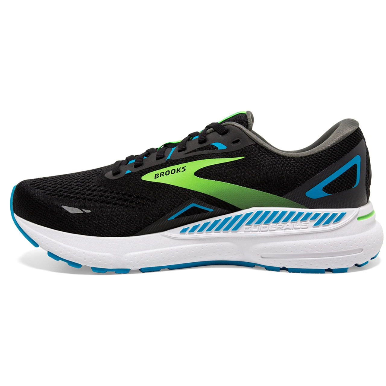 Brooks Men's Adrenaline GTS 23 - Black / Hawaiian Ocean / Green - Image 2