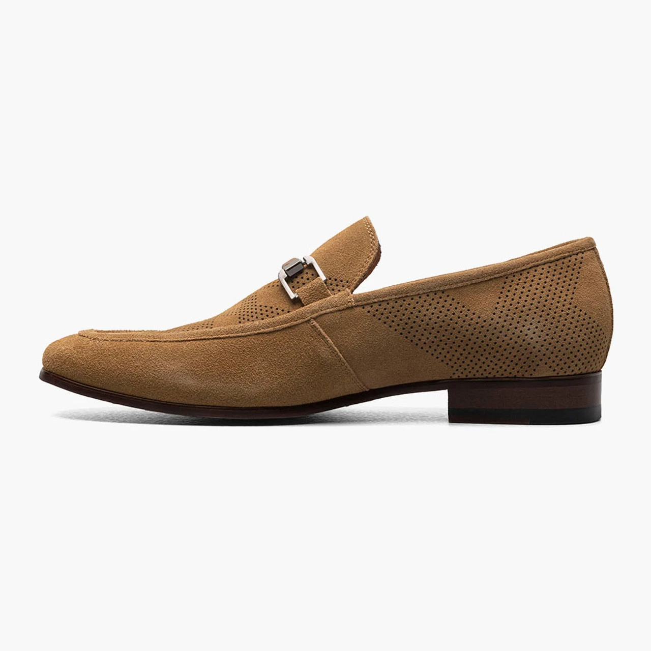 Stacy Adams Men's Wydell Moc Toe Bit Slip-On - Tan Suede - Image 3