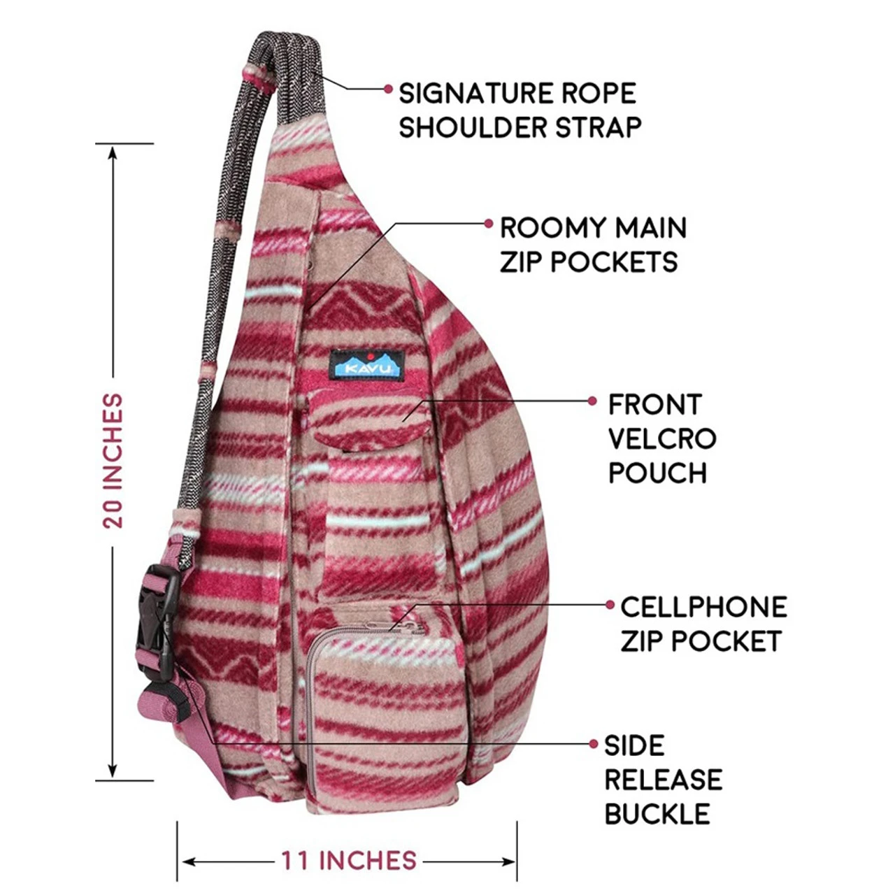 Kavu Polar Sling - Vineyard Stripe - Image 5