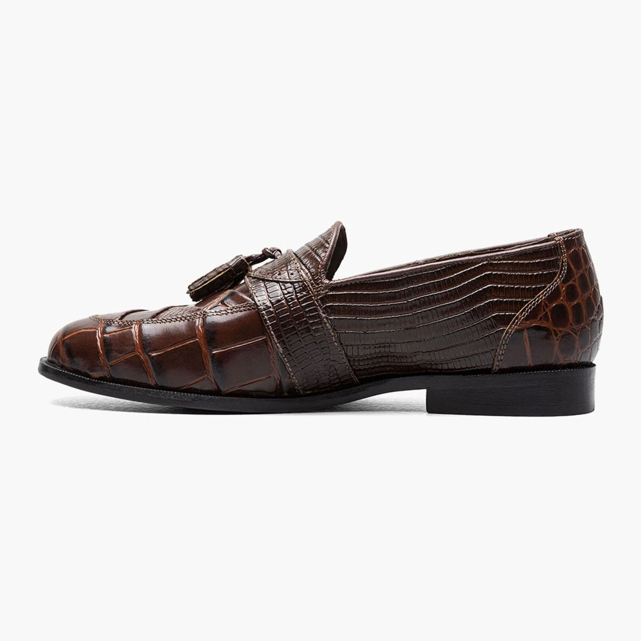 Stacy Adams Men's Santana II Moc Toe Tassel Slip-On - Cognac - Image 3