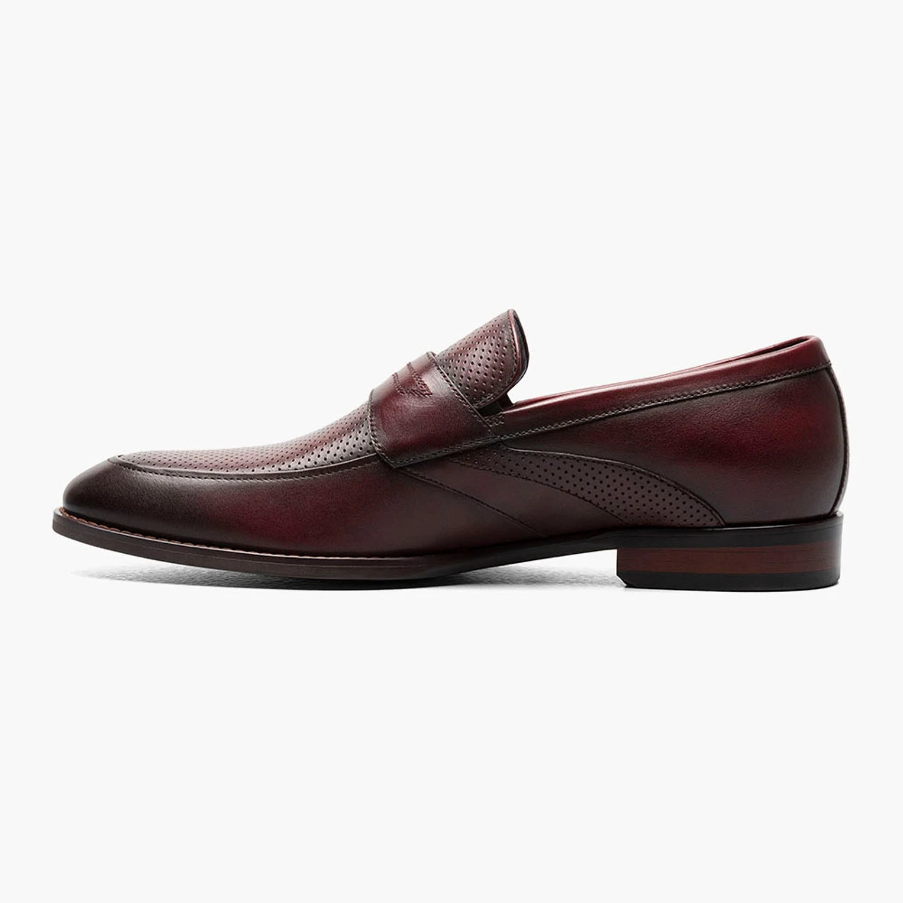 Stacy Adams Men's Karnes Moc Toe Penny Slip-On - Burgundy - Image 3