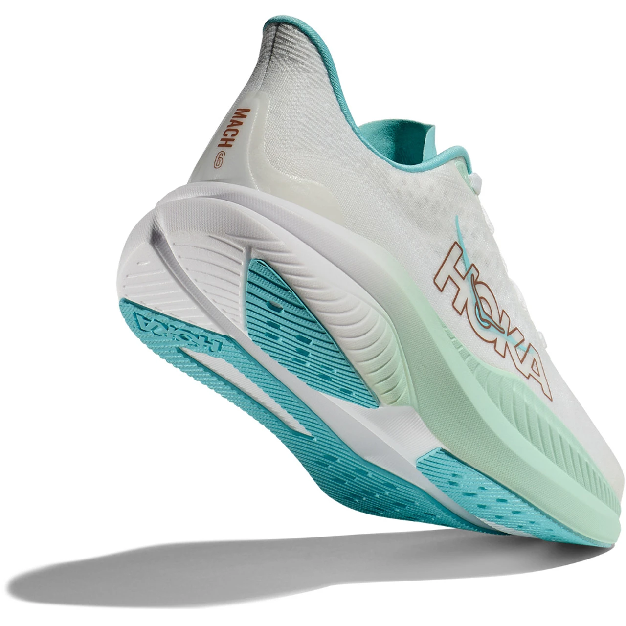HOKA ONE ONE Women's Mach 6 - Frost / Rose Gold (Wide Width) - Image 5