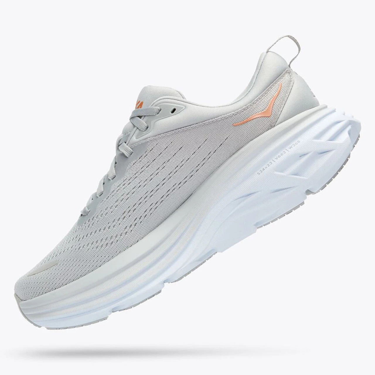 HOKA ONE ONE Women's Bondi 8 - Harbor Mist / Lunar Rock (Wide Width) - Image 5