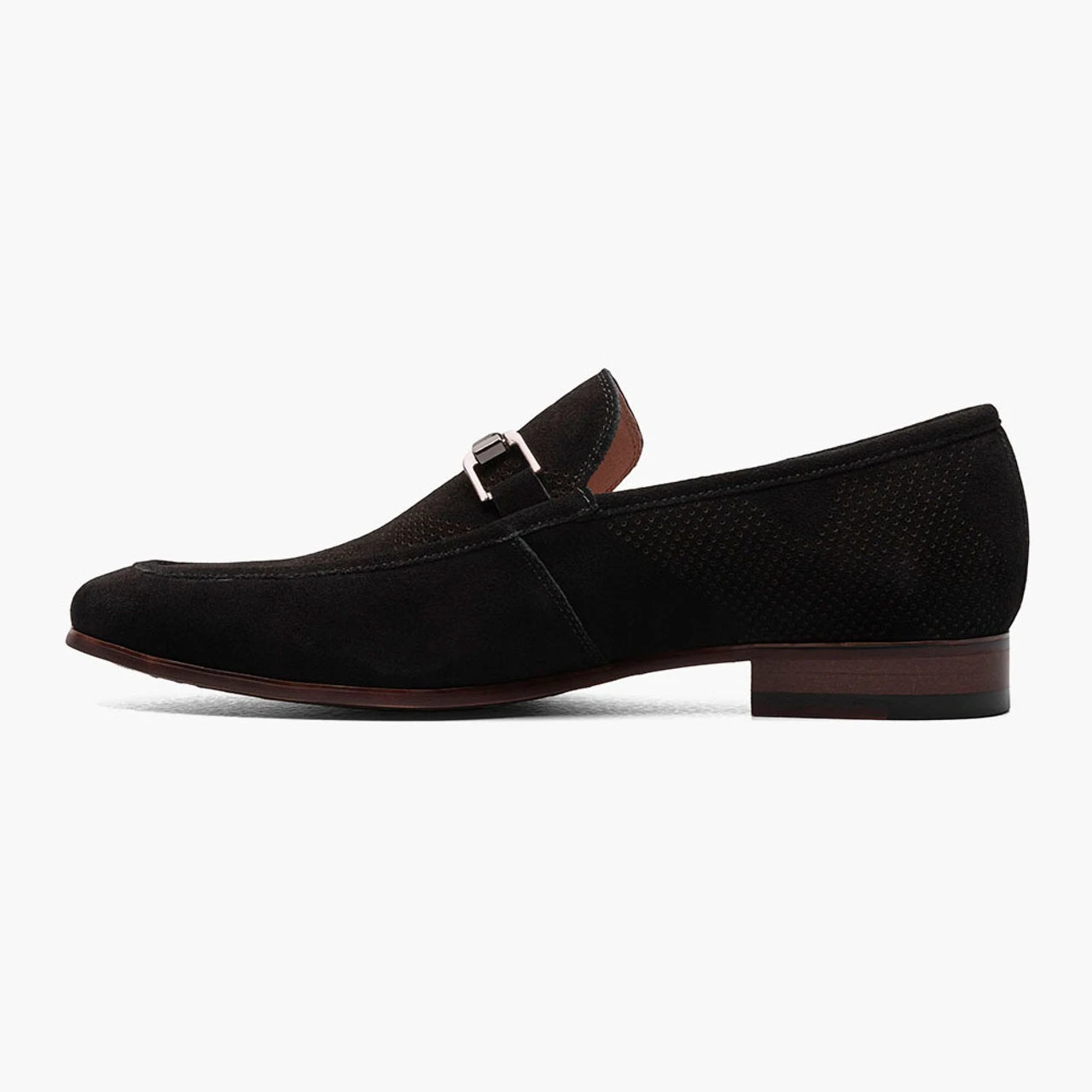 Stacy Adams Men's Wydell Moc Toe Bit Slip-On - Black Suede - Image 3
