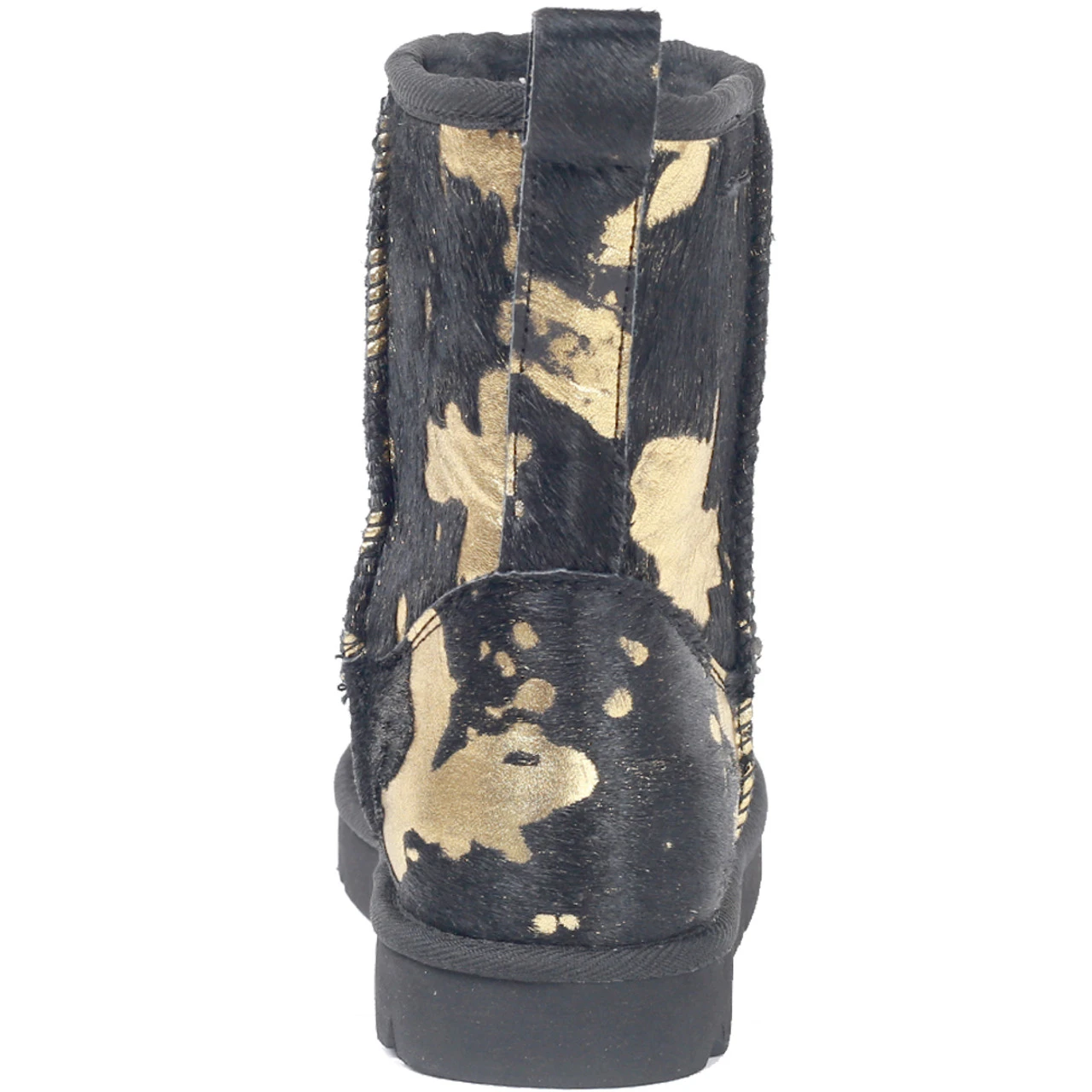 Superlamb Women's Turano 7.5 - Etched Cow Print Black And Gold - Image 6