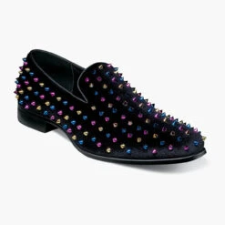 Stacy Adams Men's Spire Spiked Slip-On - Black / Blue