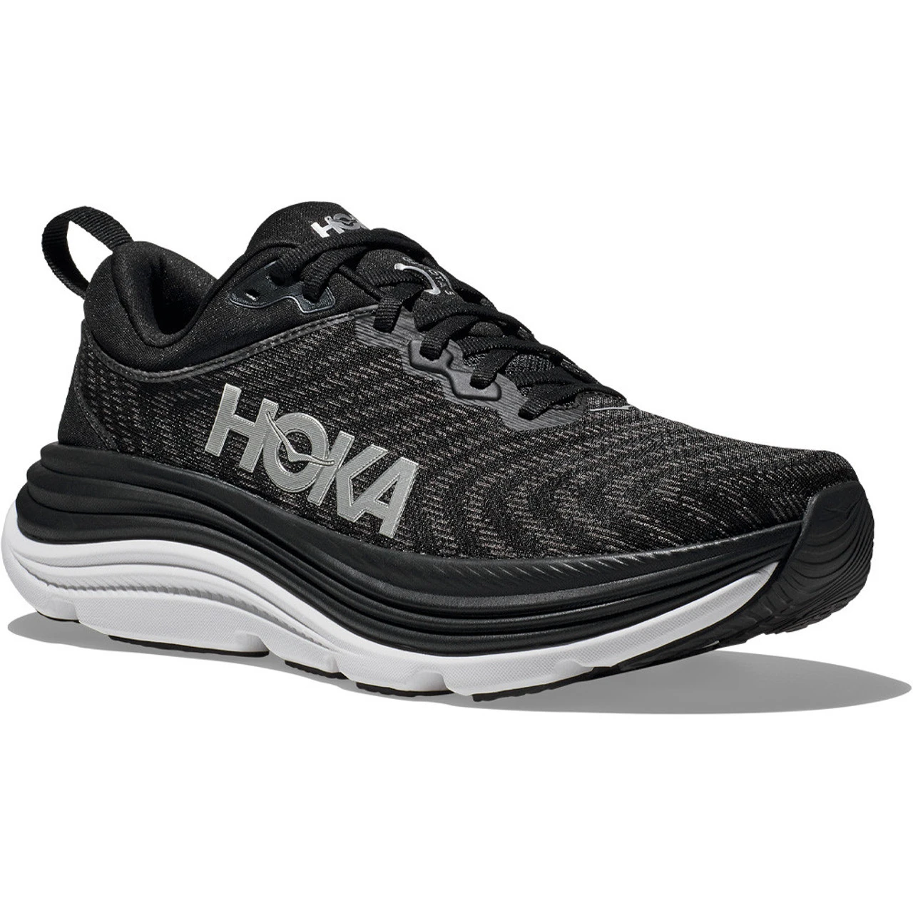 HOKA ONE ONE Women's Gaviota 5 - Black / White (Wide Width) - Image 2