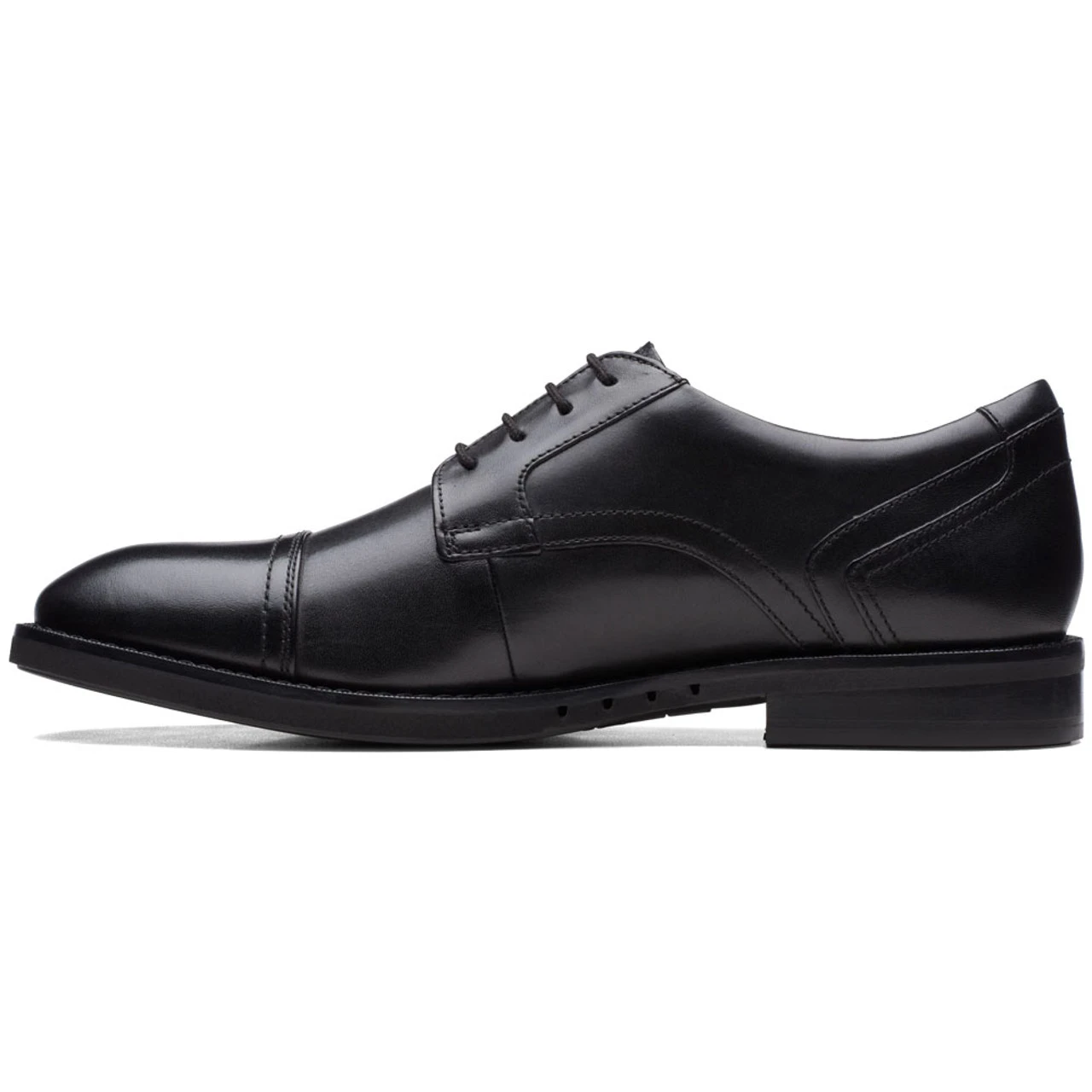 Clarks Men's Un Hugh Cap - Black Leather - Image 3