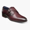 Stacy Adams Men's Karcher Plain Toe Monk Strap - Burgundy