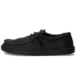 Hey Dude Men's Wally Sox - Total Black (Medium Width)