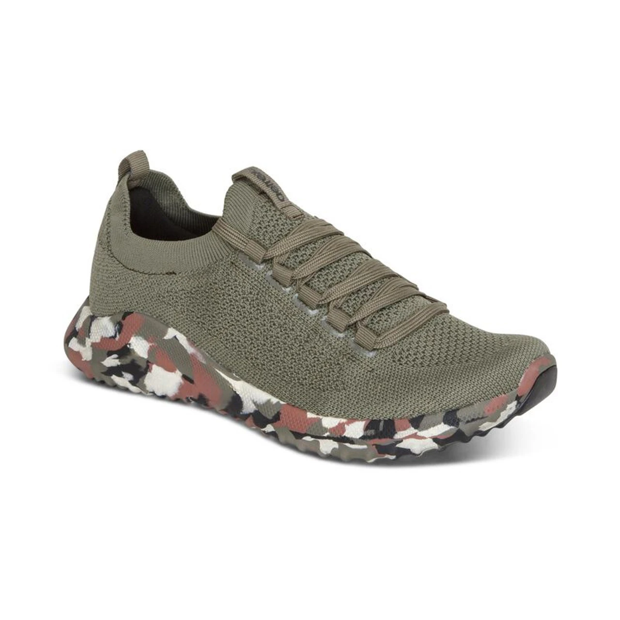 Aetrex Women's Carly Arch Support Sneaker - Olive Camo