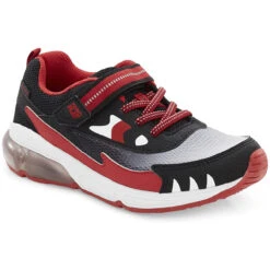 Stride Rite Little Kid's Made2Play Jaws Light-up Sneaker - Black / Red