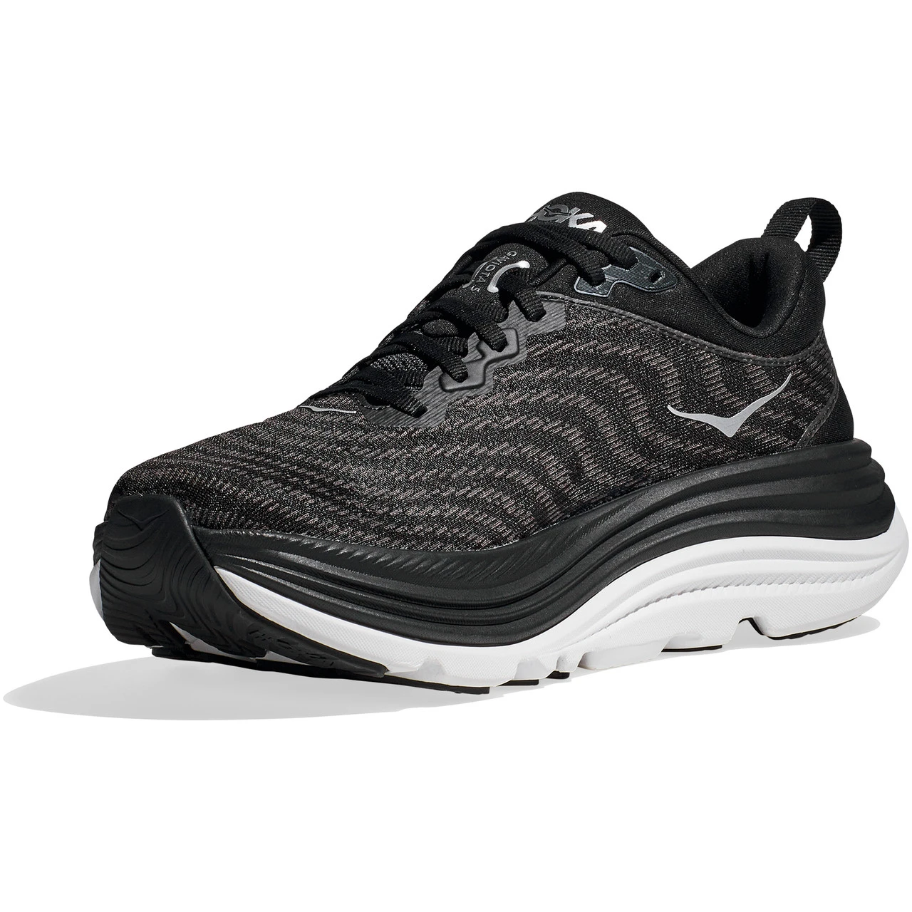 HOKA ONE ONE Men's Gaviota 5 - Black / White (Medium Width) - Image 3
