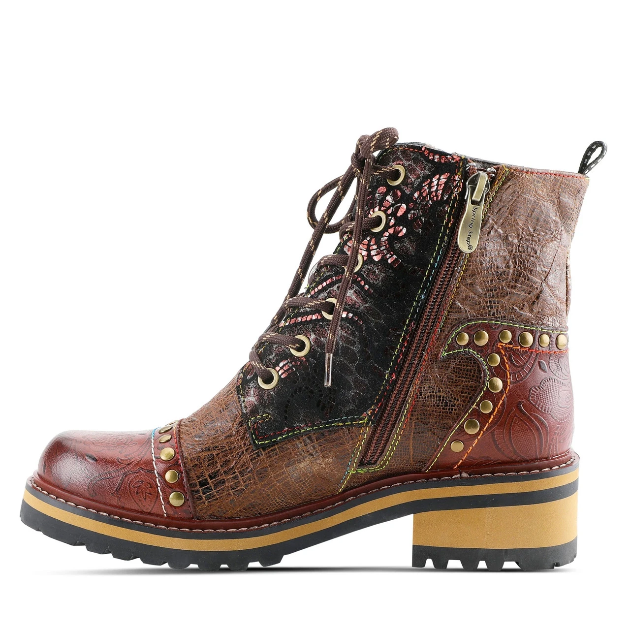 Spring Step L'Artiste Women's Rugup Bootie - Brown Multi - Image 3