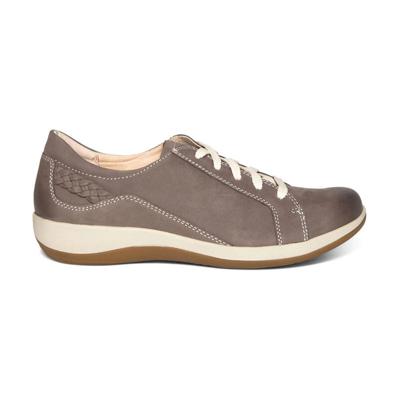 Aetrex Women's Dana Lace Up Oxford - Warm Grey - Image 2