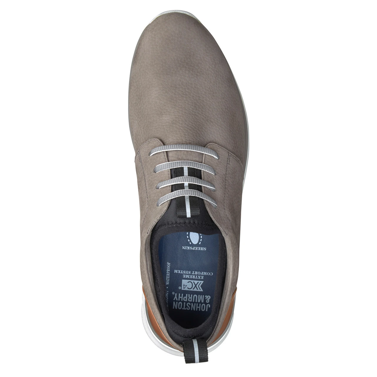 Johnston & Murphy Men's XC4 Prentiss Plain Toe - Gray WP Nubuck - Image 2