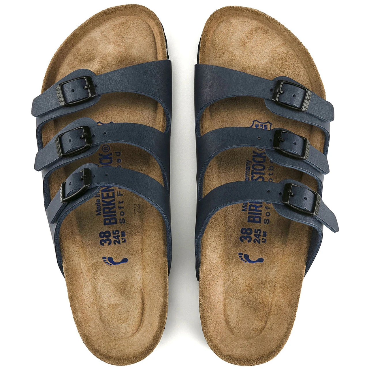 Birkenstock Women's Florida Soft Footbed - Blue (Regular Width) - Image 4