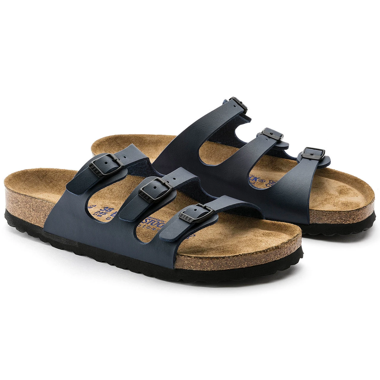 Birkenstock Women's Florida Soft Footbed - Blue (Regular Width) - Image 3
