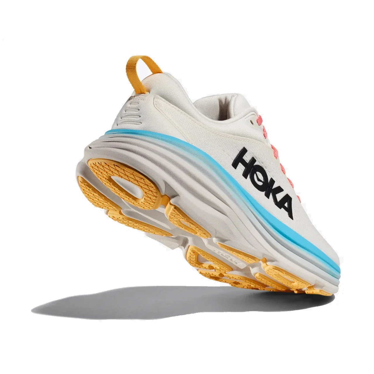 HOKA ONE ONE Women's Bondi 8 - Blanc De Blanc / Swim Day (Wide Width) - Image 2