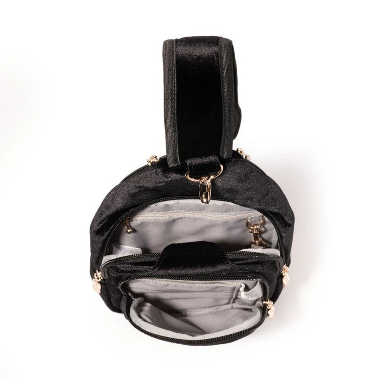 Baggallini Central Park Sling - Black Velvet / Gold Hardware - Image 4