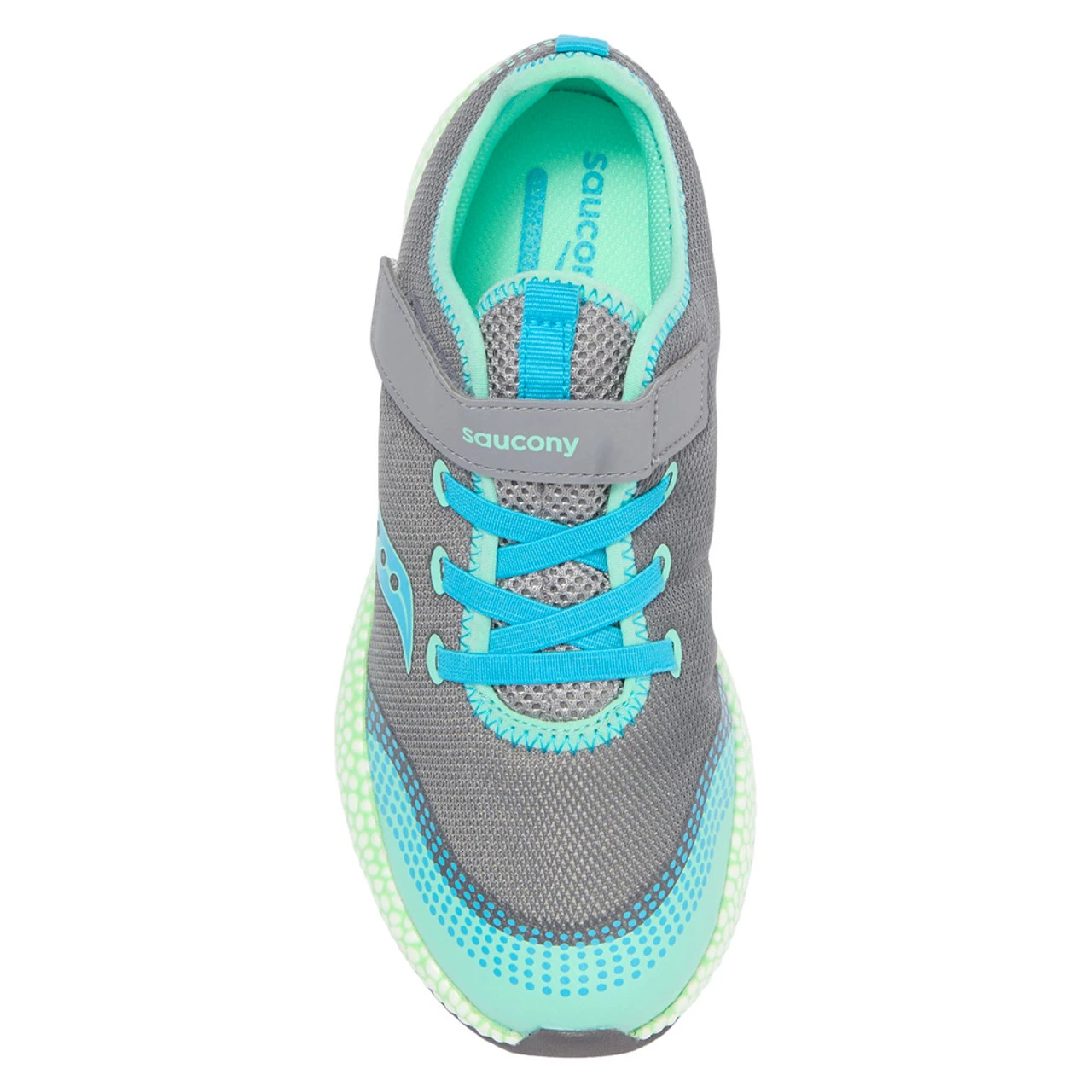 Saucony Little Kid's Astrofoam Sneaker - Grey / Turquoise - - Image 4