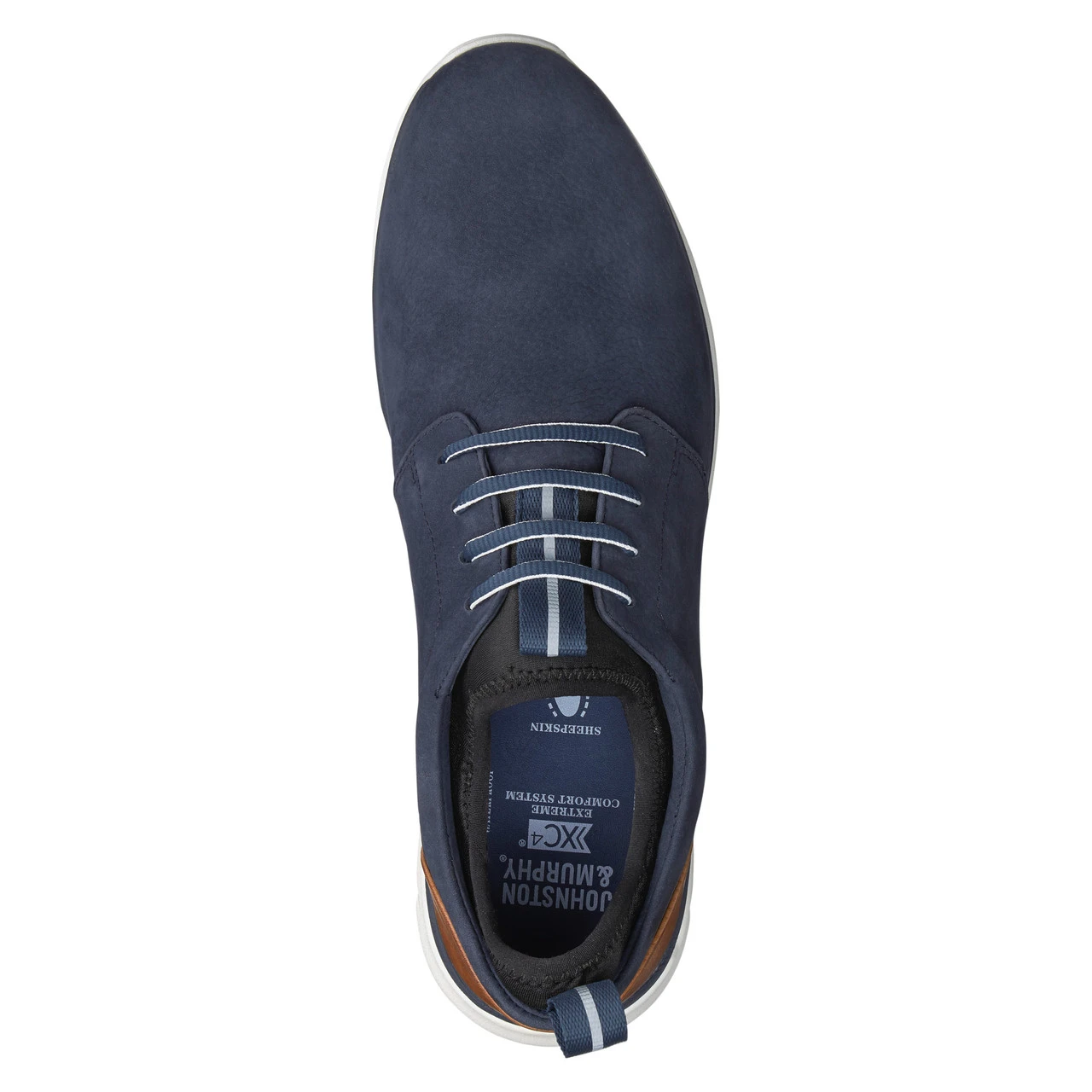 Johnston & Murphy Men's XC4 Prentiss Plain Toe - Navy WP Nubuck - Image 3