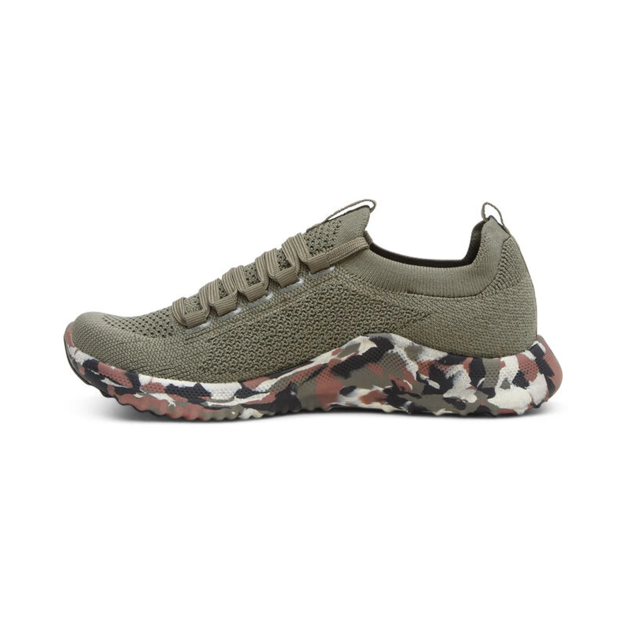 Aetrex Women's Carly Arch Support Sneaker - Olive Camo - Image 3