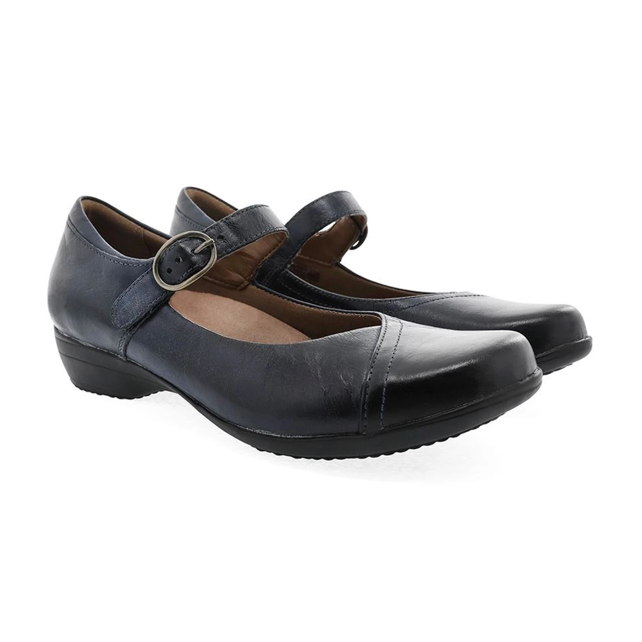Dansko Women's Fawna - Navy Burnished Calf - Image 3