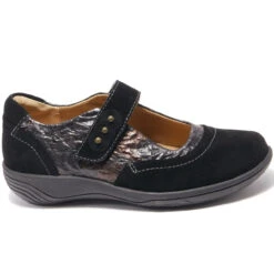 Halsa Women's Aloe Mary Jane - Black Suede