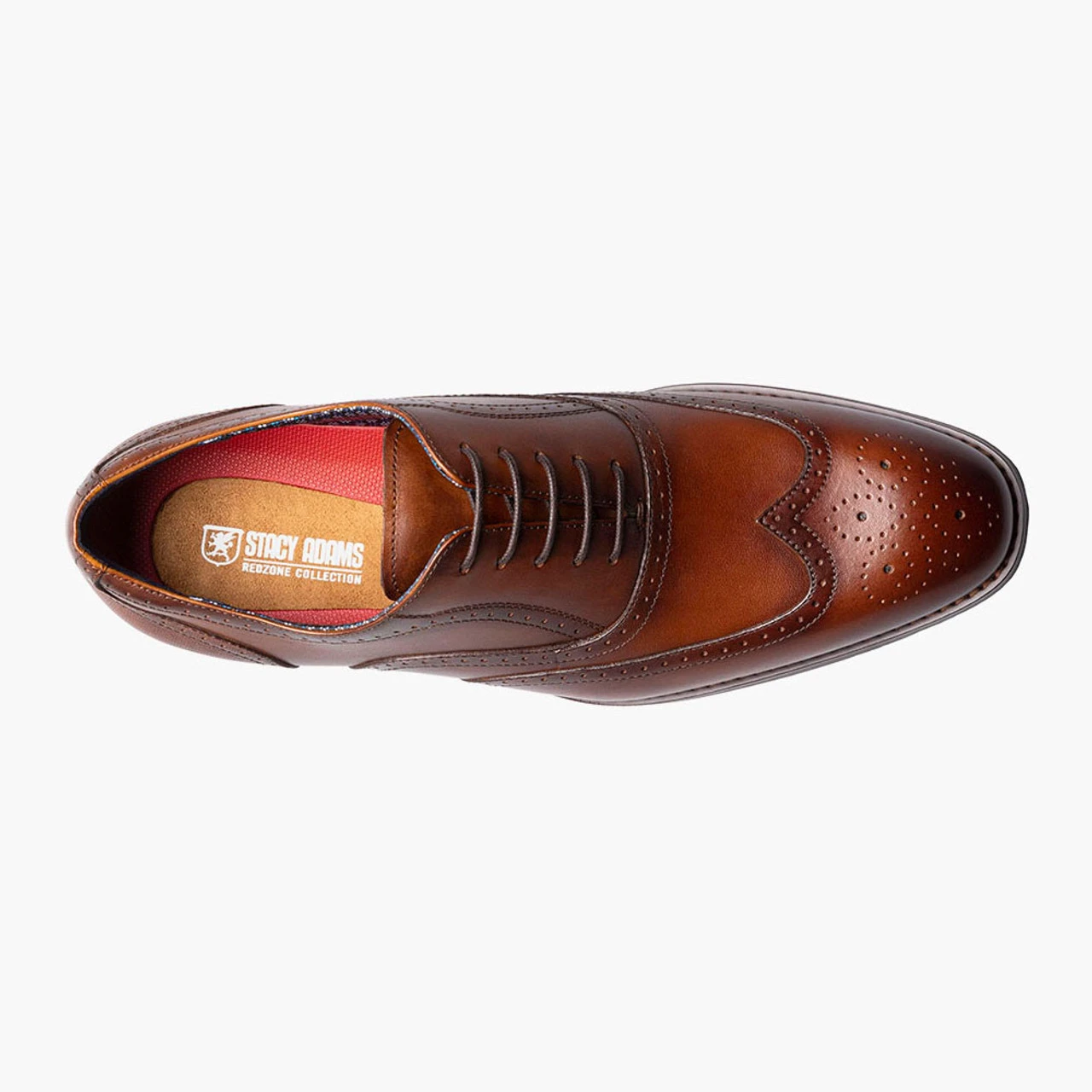 Stacy Adams Men's Kaine Wingtip Oxford - Cognac - Image 6