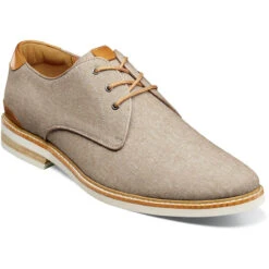 Florsheim Men's Highland Canvas Plain Toe Oxford - Sand