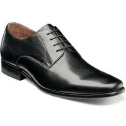 Florsheim Men's Postino Plain Toe Oxford - Black Smooth