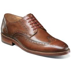 Florsheim Men's Salerno Wingtip - Cognac Smooth