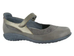 Naot Women's Kirei - Foggy Gray Leather / Gray Marble Suede / Mirror Leather