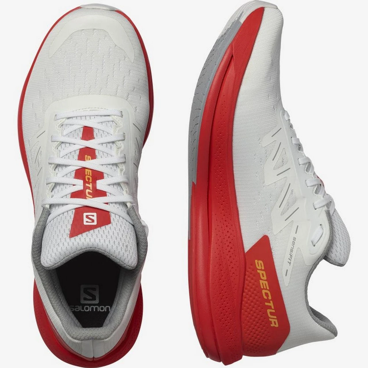 Salomon Men's Spectur - White / Poppy Red / Blazing Orange - Image 5