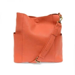 Joy Susan Kayleigh Side Pocket Bucket Bag - Grapefruit