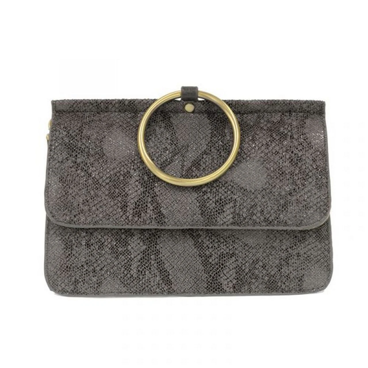 Joy Susan Python Aria Ring Bag - Grey