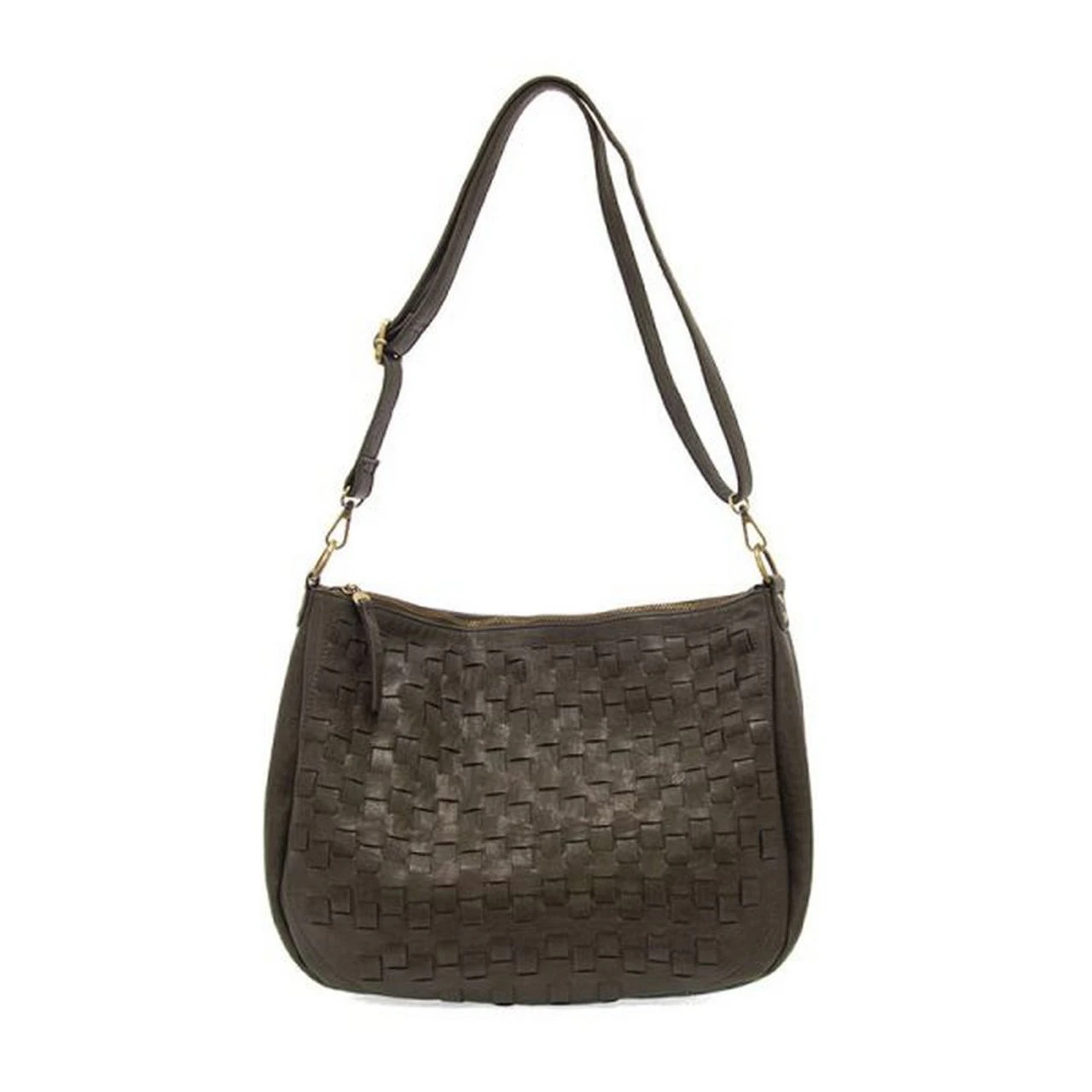 Joy Susan Kali Woven Slouchy Hobo - Charcoal - Image 4