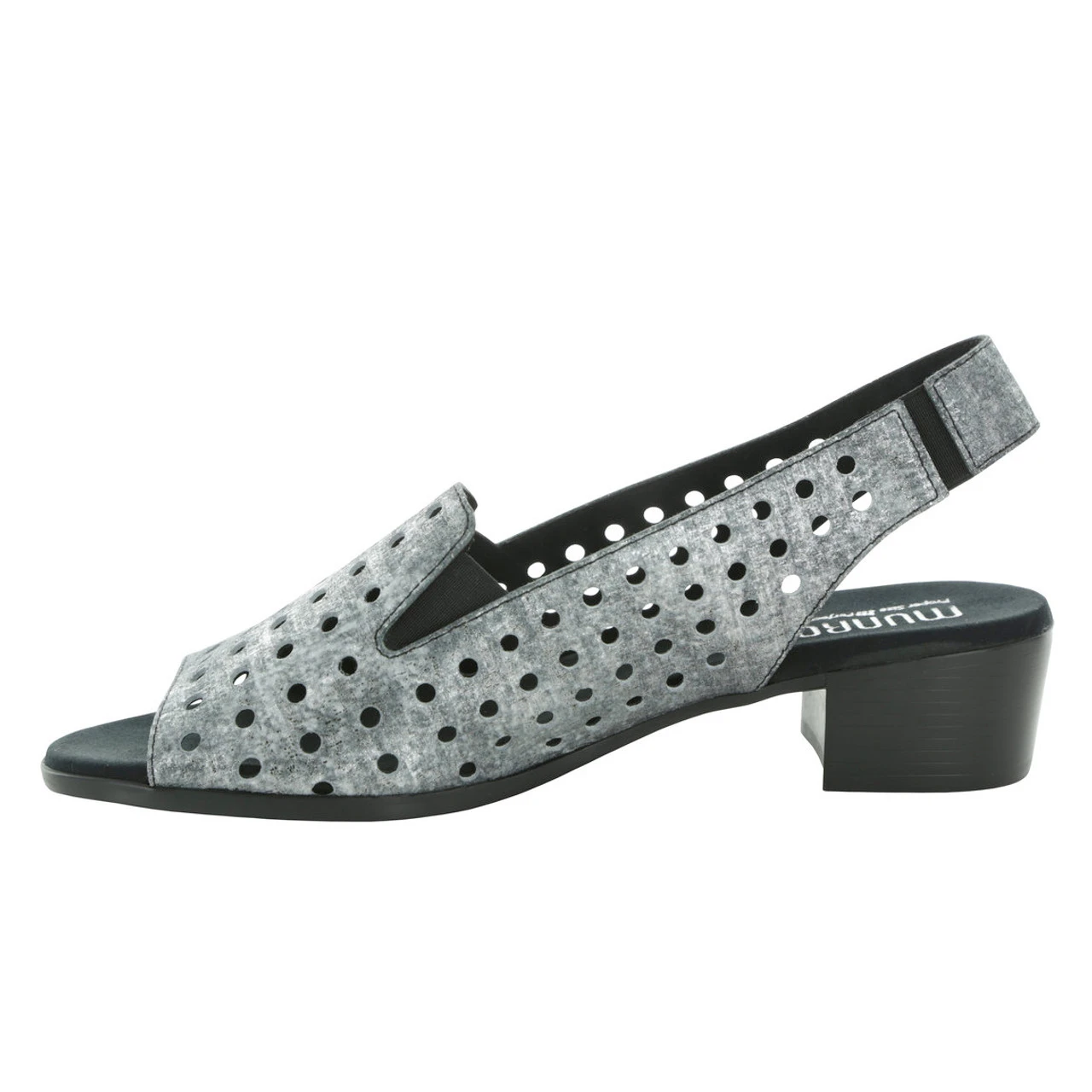 Munro Women's Mickee - Pewter Metallic Leather - Image 2