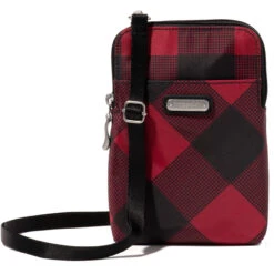 Baggallini Take Two RFID Bryant Crossbody - Red Buffalo Plaid