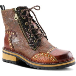 Spring Step L'Artiste Women's Rugup Bootie - Brown Multi