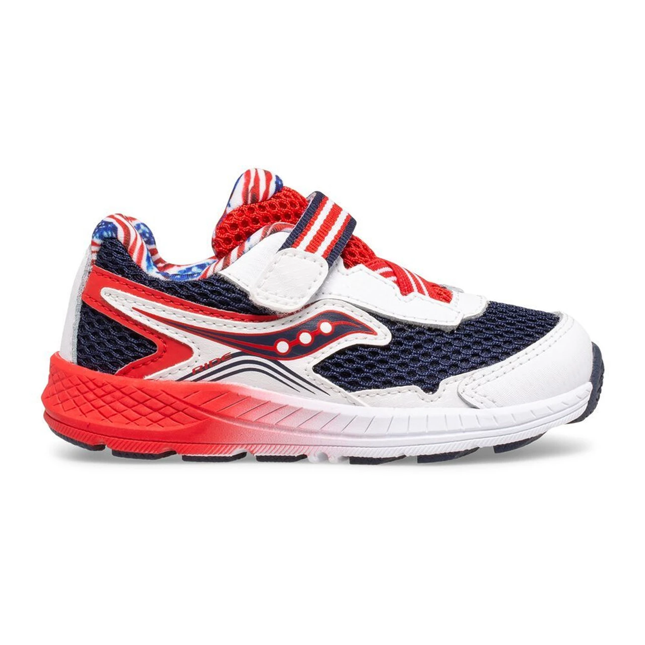 Saucony Little Kid Ride 10 Jr - Red / White / Blue - Image 2