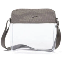 Baggallini Clear Stadium Crossbody - Sterling Shimmer