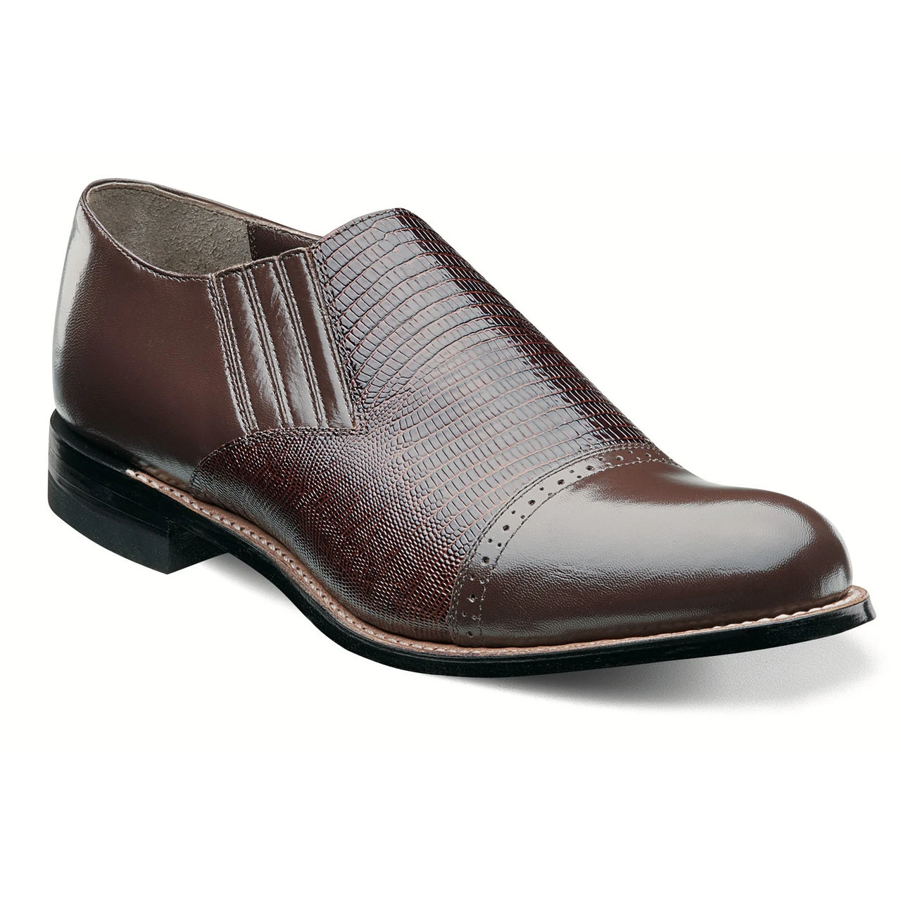 Stacy Adams Men's Madison Cap Toe Slip-On - Brown Lizard