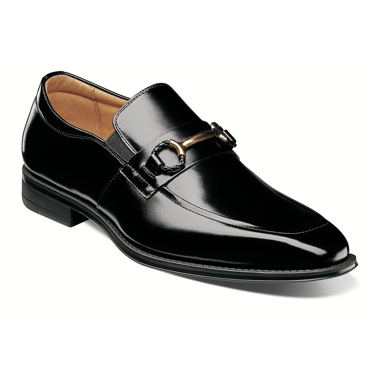 Stacy Adams Men's Pierce Moc Toe Bit Slip-On - Black