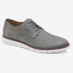 Johnston & Murphy Men's Holden Plain Toe - Gray Tumbled Nubuck