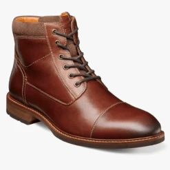 Florsheim Men's Lodge Cap Toe Lace Up Boot - Chestnut