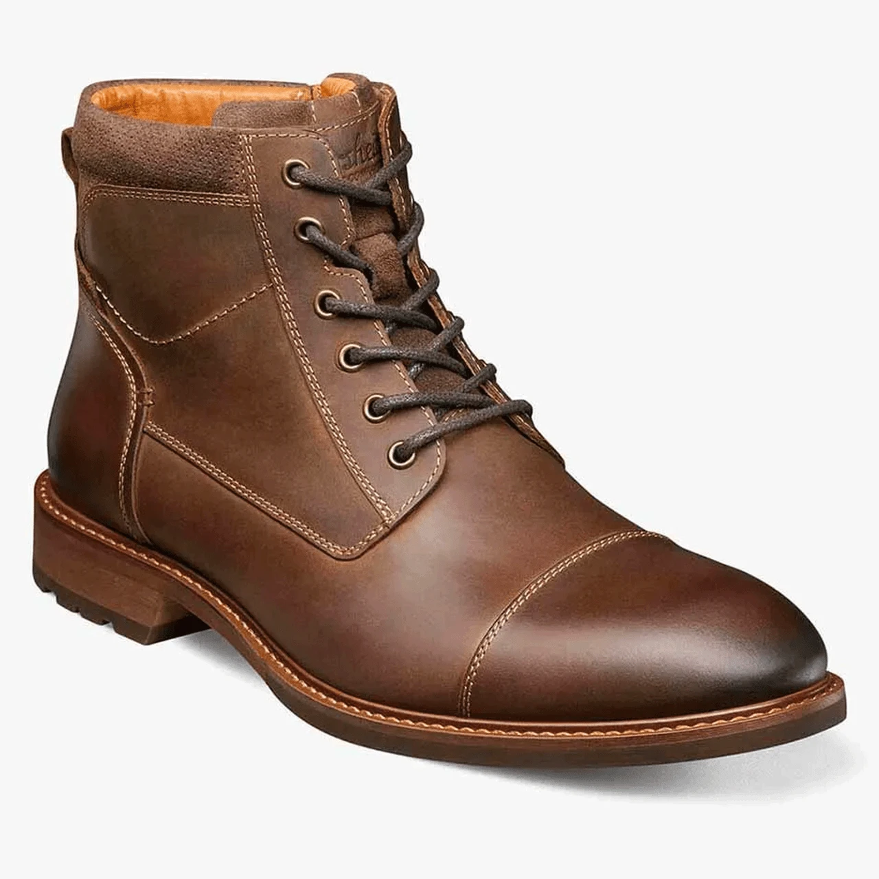 Florsheim Men's Lodge Cap Toe Lace Up Boot - Brown CH