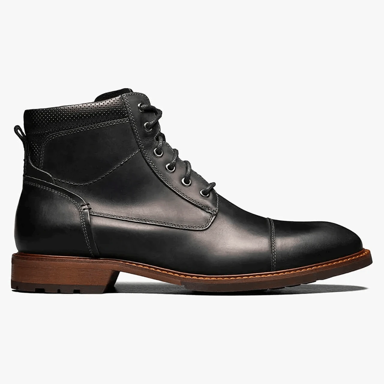 Florsheim Men's Lodge Cap Toe Lace Up Boot - Black CH - Image 2